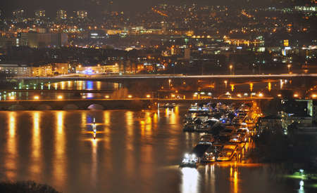 Koblenz City Germany flood historic German Corner where Rhine and moselle flow together4の写真素材