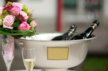 Romantic marriage of couple with wedding Symbols Love 22の写真素材