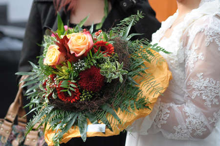 Romantic marriage of couple with wedding Symbols Love 36の写真素材