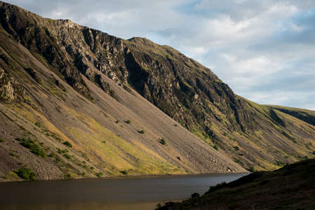 Wasdale wastwater Lake District England Mountain scafellの写真素材