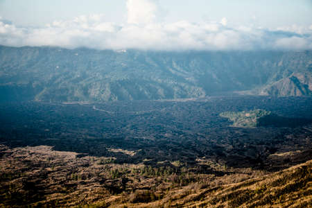 Bali Indonesia hiking big active volcano Batur Gunung 2の写真素材