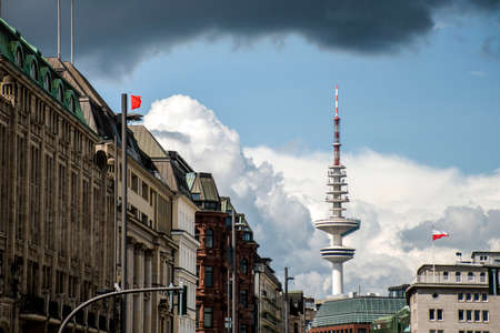 Hamburg City Radio Tower Buildings old Architectureの写真素材