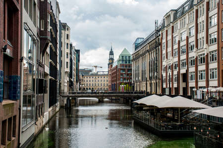 Hamburg City Alster River Buildings old Architecture 2の写真素材