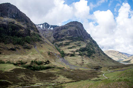 Glen Coe Highlands scotland in nature uphill for panorama view 5の写真素材