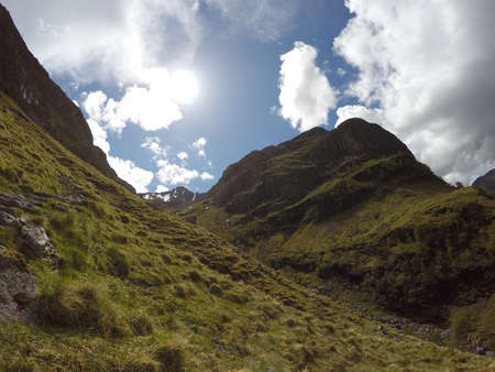Glen Coe Highlands scotland in nature uphill for panorama view 3の写真素材