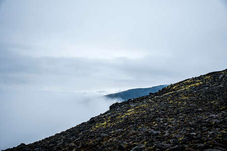 view during Hiking the glacier Hvannadalshnukur highest summit in Iceland mountain volcano landscape Vatnajokull parkの写真素材