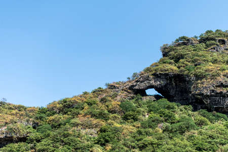 Wadi Derbat in the Sultanate of Oman green oasis near salalah