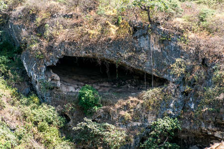 big natural sinkhole in oman Dofar mountains region salalah tawi atayr attair 3の写真素材