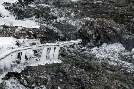 winter winding creek and snow covered landscape 4
