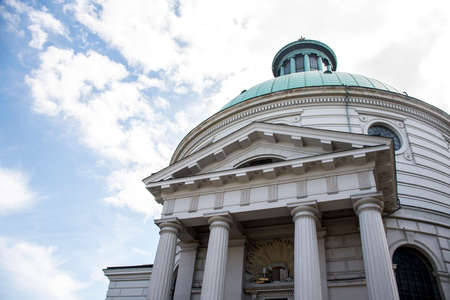 Poland Warsaw historic building culture palace towerの写真素材