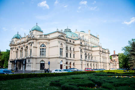 Poland krakow 08.05.2015 Local People during daily life of famous buildings and monumentsのeditorial素材