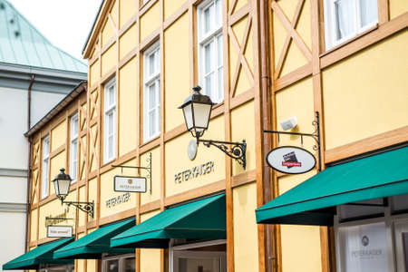 Roermond, Netherlands 07.05.2017 Logo of Peter Kaiser Store in the Mc Arthur Glen Designer Outlet shopping areaのeditorial素材