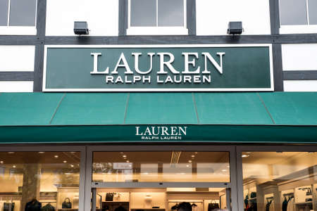 Roermond, Netherlands 07.05.2017 Logo and shop of Ralph Lauren Store Mc Arthur Glen Designer Outlet...