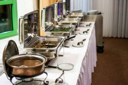 Party Brunch big Buffet Food Meat Vegetablesの写真素材