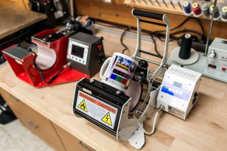 sublimation mug designer production machine print pictures an coffee cup designのeditorial素材