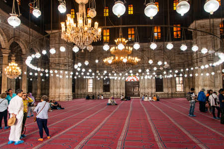 Cairo, Egypt, 25.05.2018 The great Muhammad Ali Alabaster Mosque Citadel of Cairo, Egypt