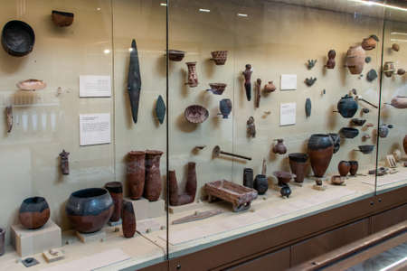Cairo, Egypt, 25.05.2018 inside the Museum of Egyptian Antiquities home to extensive collection of...