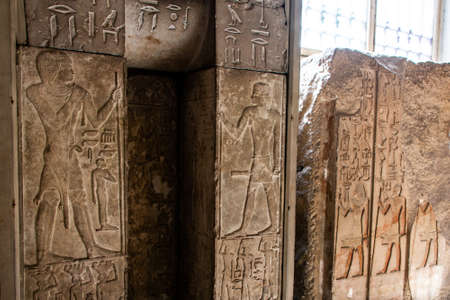 Cairo, Egypt, 25.05.2018 inside the Museum of Egyptian Antiquities home to extensive collection of ancient artworkのeditorial素材