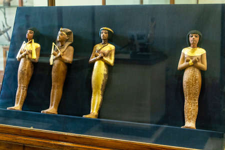 Cairo, Egypt, 25.05.2018 inside the Museum of Egyptian Antiquities home to extensive collection of ancient artworkのeditorial素材