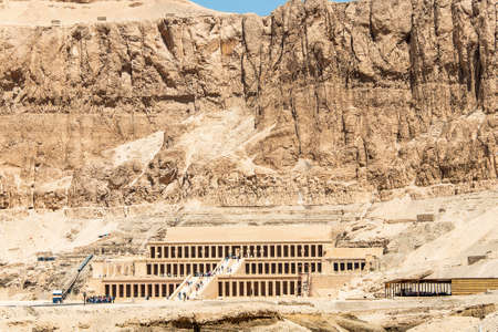 Luxor Egypt 18.05.2018 The antique temple of female pharao Hatchepsut near Luxor in Egyptのeditorial素材