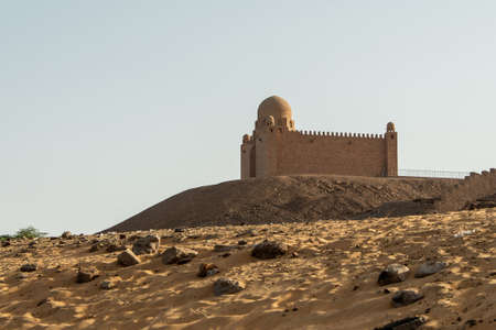 Mausoleum of Aga Khan Sultan Muhammed Shah located at Aswan Nile of Egyptの写真素材