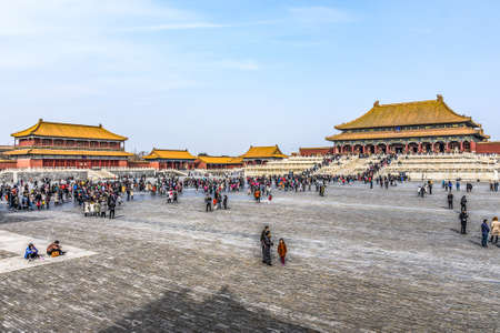 24.02.2019 Bejing China - The Forbidden City is the Chinese imperial palace from the Ming Dynastyのeditorial素材