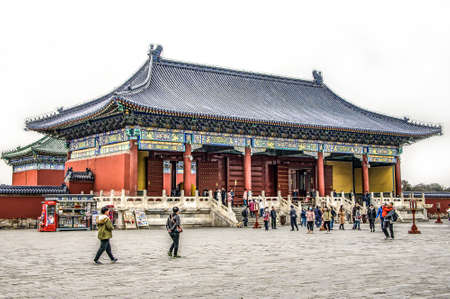 26.02.2019 Bejing China - The Temple of Heaven imperial complex religious buildings in southeastern part of Beijingのeditorial素材
