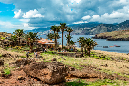 26.10.2018 Madeira Portugal Refreshing station at Ponta de Sao Lourenco, the island of Madeiraのeditorial素材