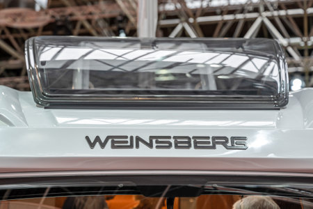 Duesseldorf Germany 01.09.2019 Mobile Home and caravan manufacturer Weinsberg during the Caravan Salon Exhibitionのeditorial素材