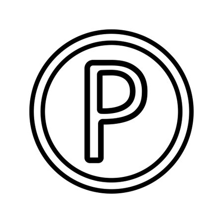 parking icon design,flat trendy style collectionのイラスト素材