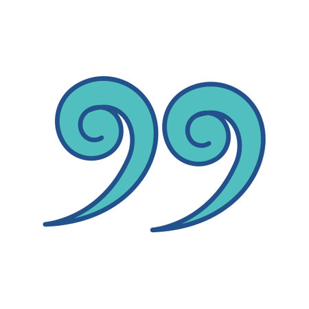 quote mark icon design,flat style trendy collectionのイラスト素材