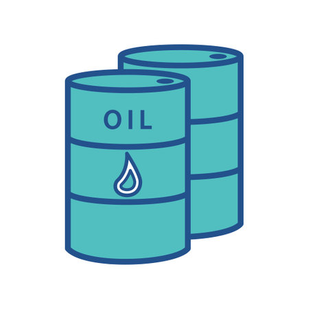 oil drum,oil barrel icon design, flat style trendy collectionのイラスト素材