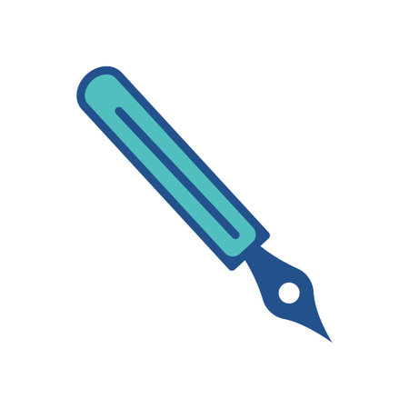 fountain pen icon design, flat style trendy collectionのイラスト素材