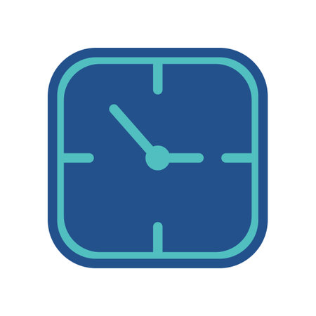 clock icon design, flat style icon collection