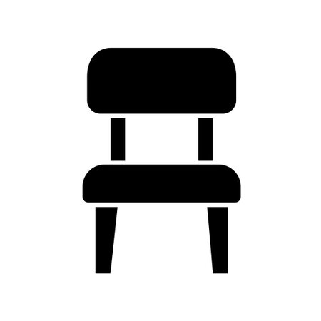 chair icon design, flat style icon collectionのイラスト素材
