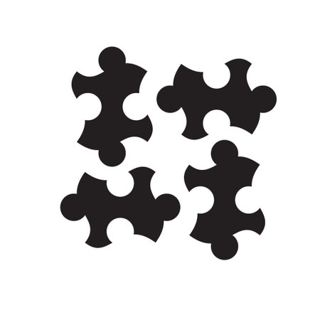 PUZZLE icon design, flat style icon collectionのイラスト素材