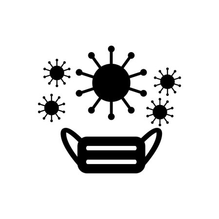 corona virus 19 icon collection, trendy styleのイラスト素材