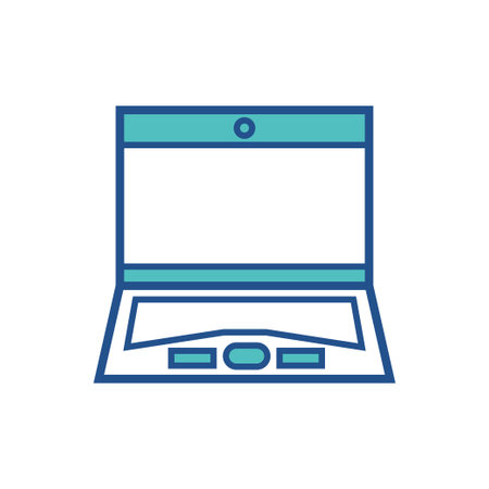 LAPTOP icon design, flat style icon collectionのイラスト素材