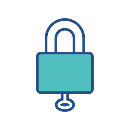 padlock icon design, flat style icon collection
