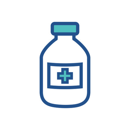 MEDICINE BOTTLE icon collection, trendy styleのイラスト素材