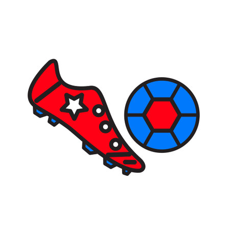 SOCCER SHOES icon collection, trendy styleのイラスト素材