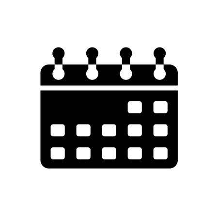 calendar icon, flat, design, vector, illustrations, education, style, trendy, collectionsのイラスト素材