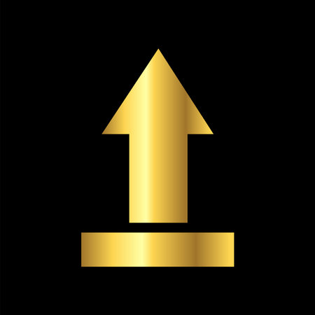 gold color arrow, icon, flat, design, vector, illustrations, education, style, trendy, collectionsのイラスト素材
