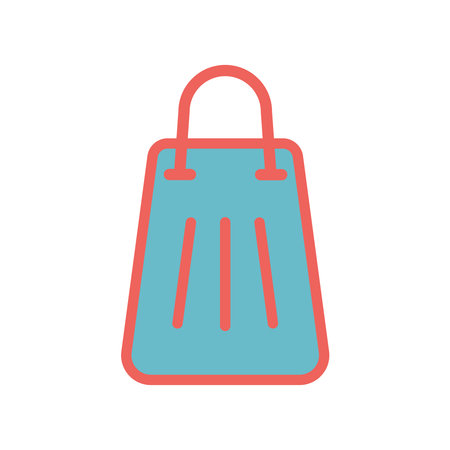 shopping bag, icon, flat, design, vector, illustrations, education, style, trendy, collectionsのイラスト素材