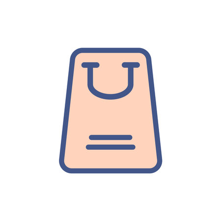 shopping bag, icon, flat, design, vector, illustrations, education, style, trendy, collectionsのイラスト素材