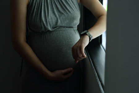 Pregnancy and Single Momの写真素材
