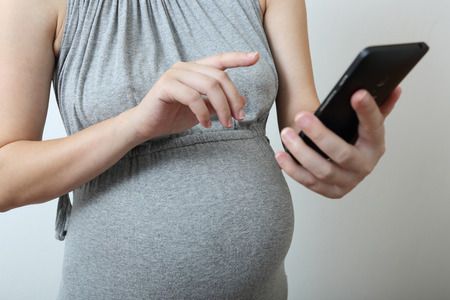 Cell Phone Use in Pregnancyの写真素材