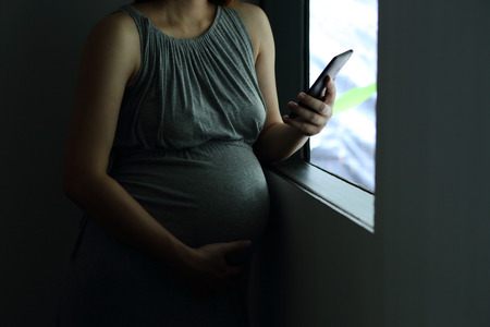 Cell Phone Use in Pregnancyの写真素材