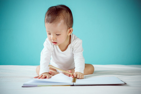 Little baby with Glassesの写真素材