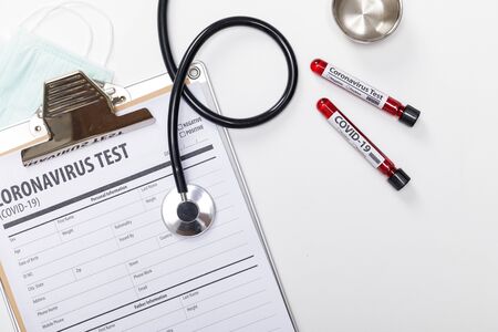 Testing patients blood samples for Coronavirus Outbreak (COVID-19) in the laboratory  doctor medical...